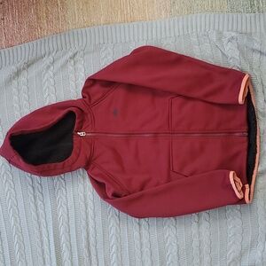 Burton Girls Full Zip Hooded Jacket Pink Size Small DryRide Fleece